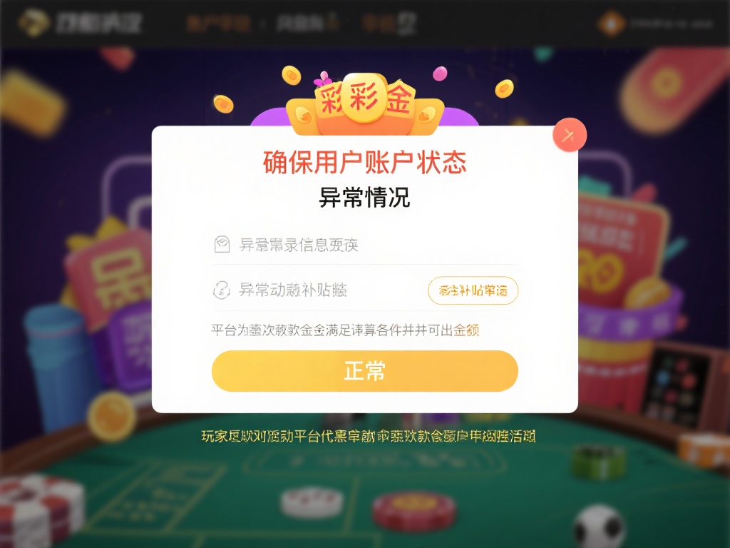 确保您的账户状态为“正常”至关重要。在异常情况下，