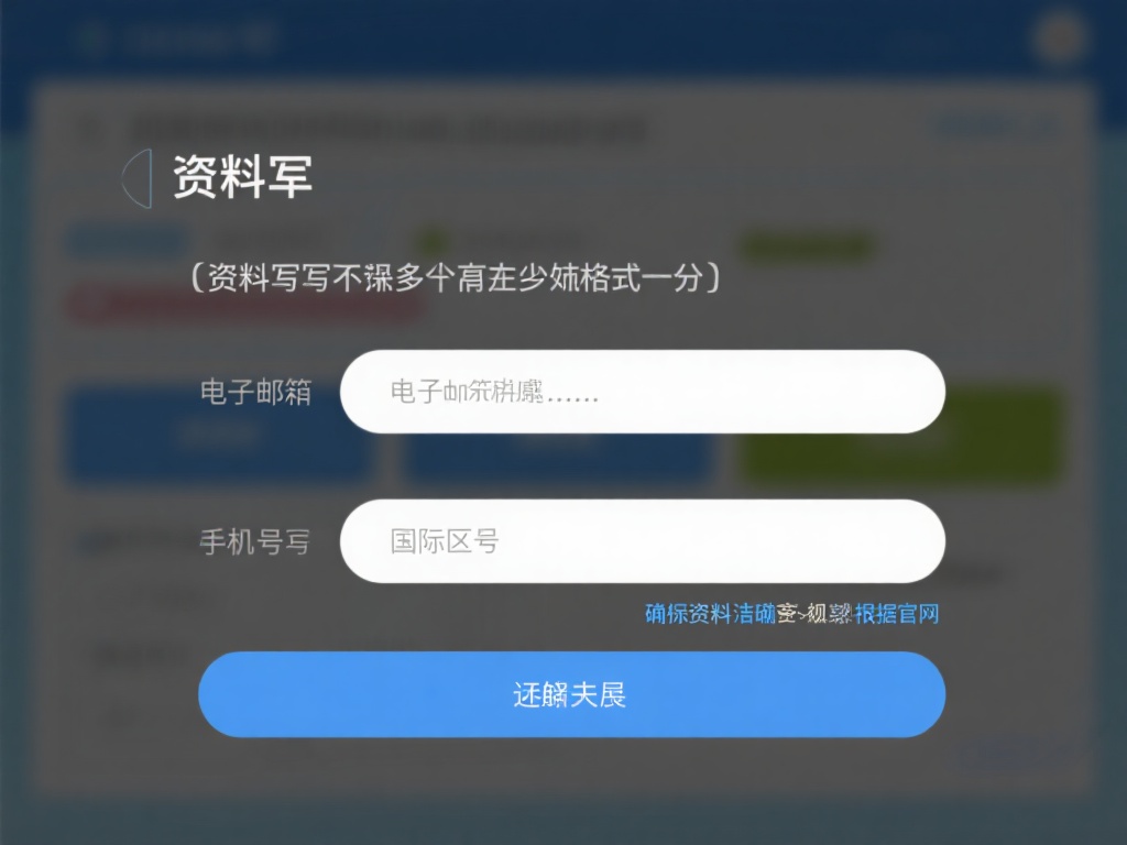 资料填写不完整或格式不符：如电子邮箱格式错误或手机